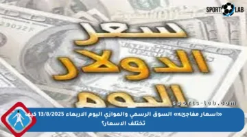«أسعار مفاجئة» السوق الرسمي والموازي اليوم الأربعاء 13/8/2025 كيف تختلف الأسعار؟